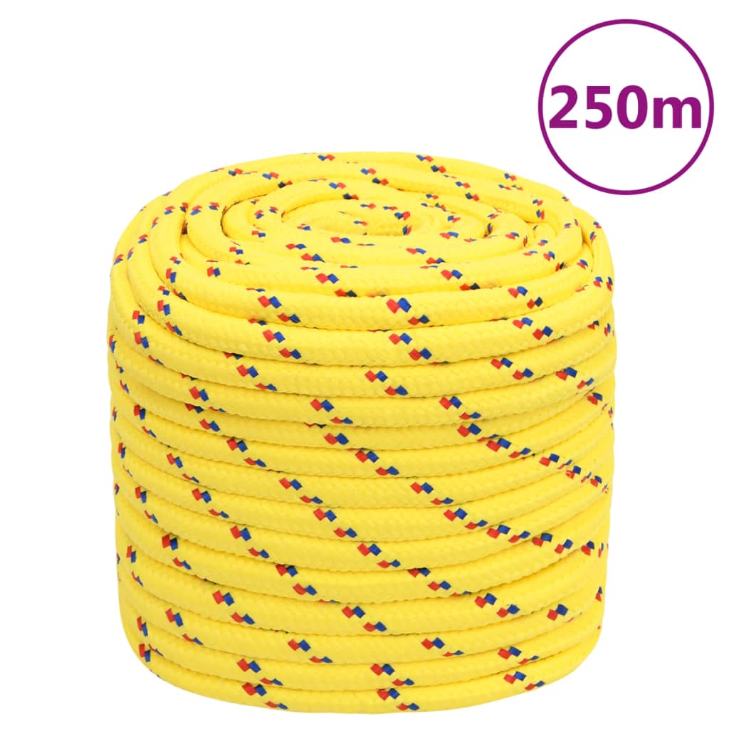 vidaXL Cuerda de barco polipropileno 16 mm 250 m cuerda Color Amarillo, Blanco, orange y mas