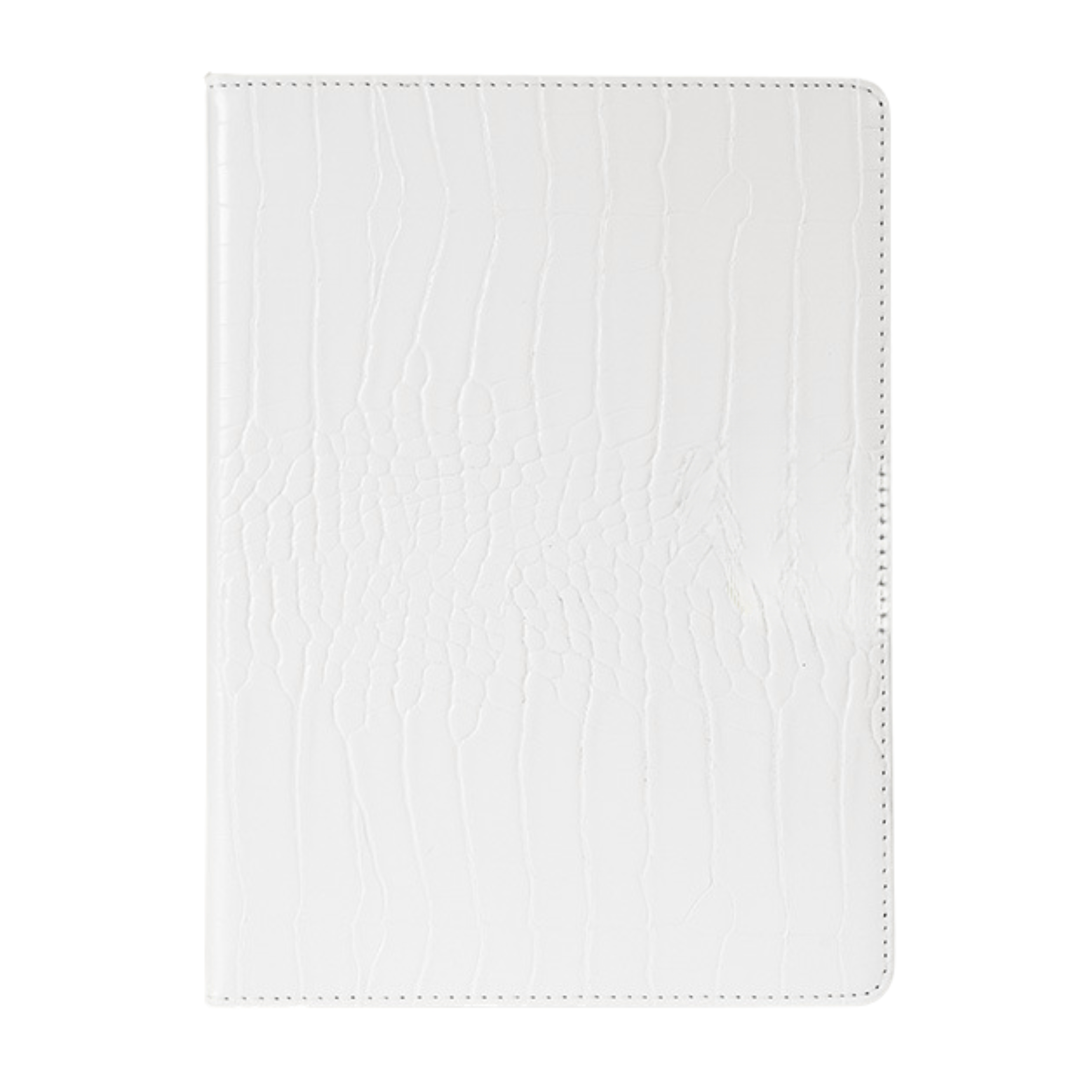 Funda Vivaldo para iPad de Cuero Sintético con Textura Cocodrilo Blanco, Diseño Tipo Libro con Soporte Multiposición y Protección 360°