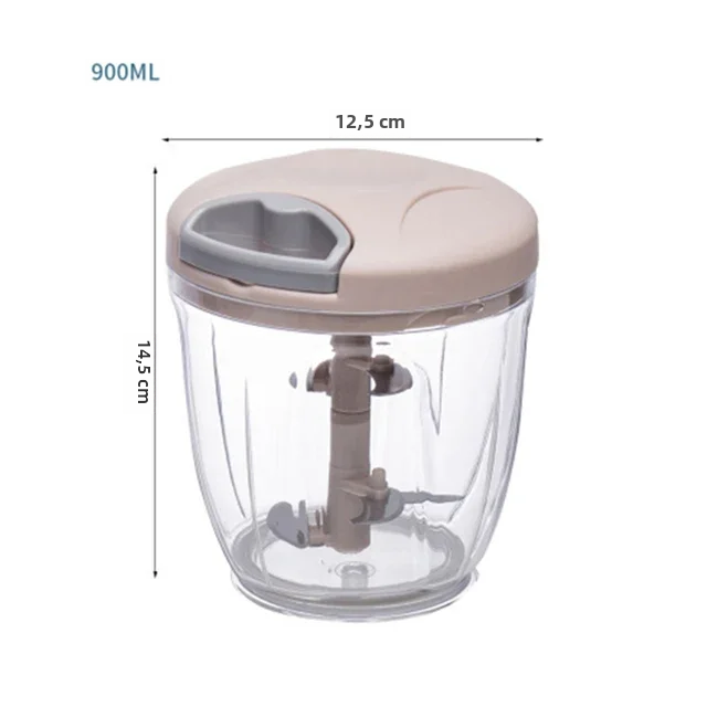 TK Picadora de Ajo Manual, impresora de Alimentación y verduras, Molinillos de Carne, utensilios de cocina, trituradora de Ajo, 500/900ML