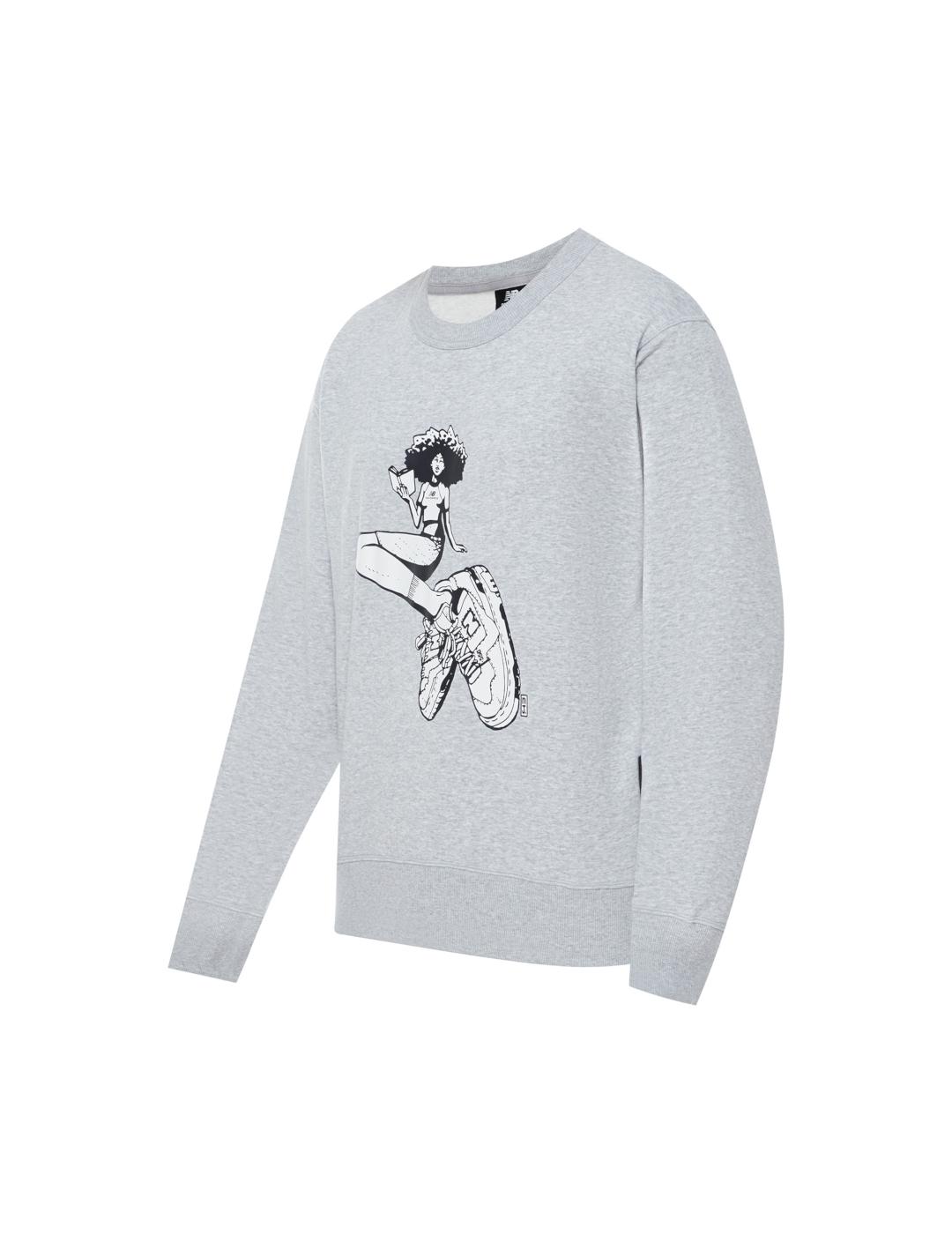 Sudadera New Balance Cool Girl Gris - Diseño Moderno
