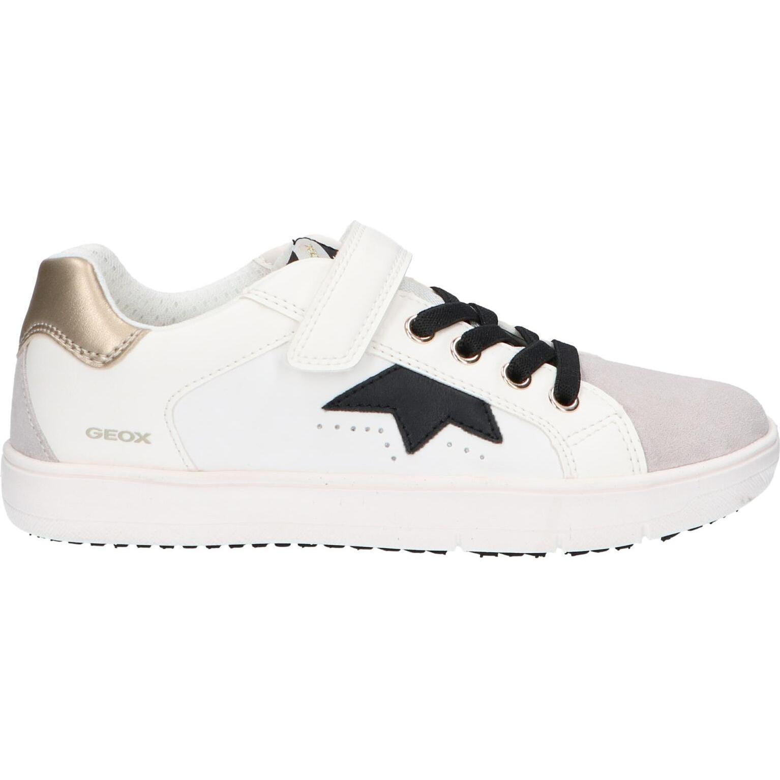 Geox j35dwa 08554 j silenex c0588 white-platinum girls' sneakers