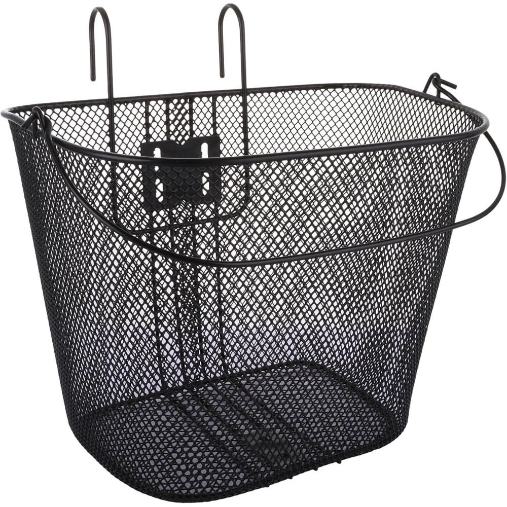 Cesta De Bicicleta Canasta Delantera Metalica Desmontable Altura Ajustable Cesto De Manillar de Metal COSHANO
