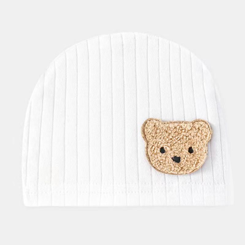 TK Romper Para Bebé Recién Nacido Niño Y Niña Algodón Puro 100% Suave Con Gorro Diseño De Oso De Dibujos Animados Adecuado Para Todas Las Estaciones