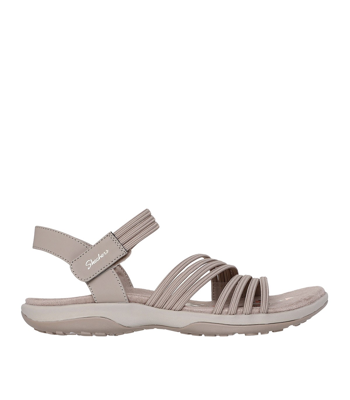 Sandalias mujer Skechers Reggae Slim Coffee Run 163573 elástica en taupe