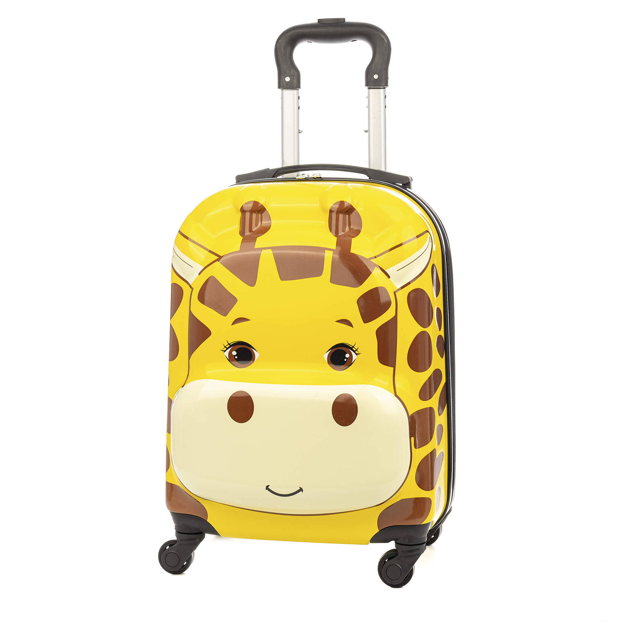DAM Maleta trolley infantil en material ligero de ABS de alta resistencia. Con 4 ruedas giratorias 360°. 32x23x45 cm.