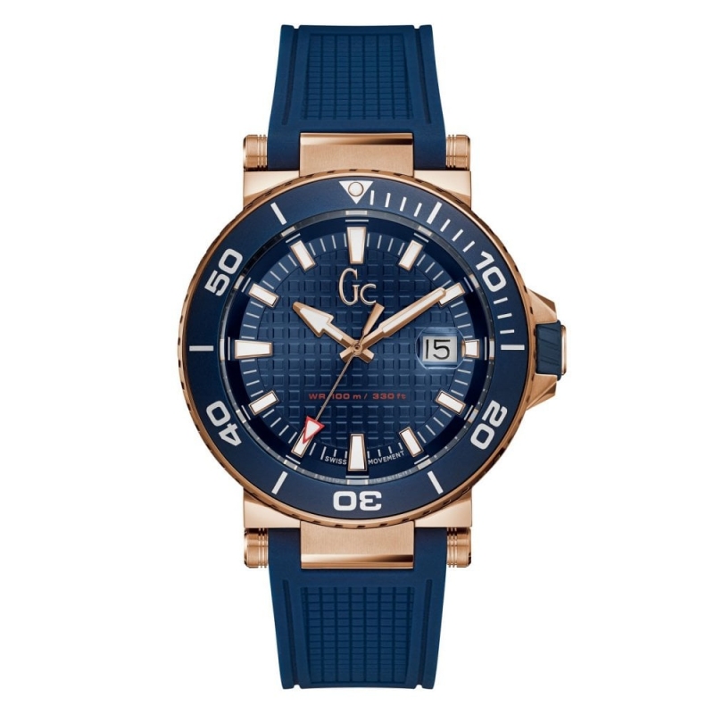 Reloj Guess Divercode Hombre Azul, Movimiento Suizo y Resistente Al Agua 10 ATM