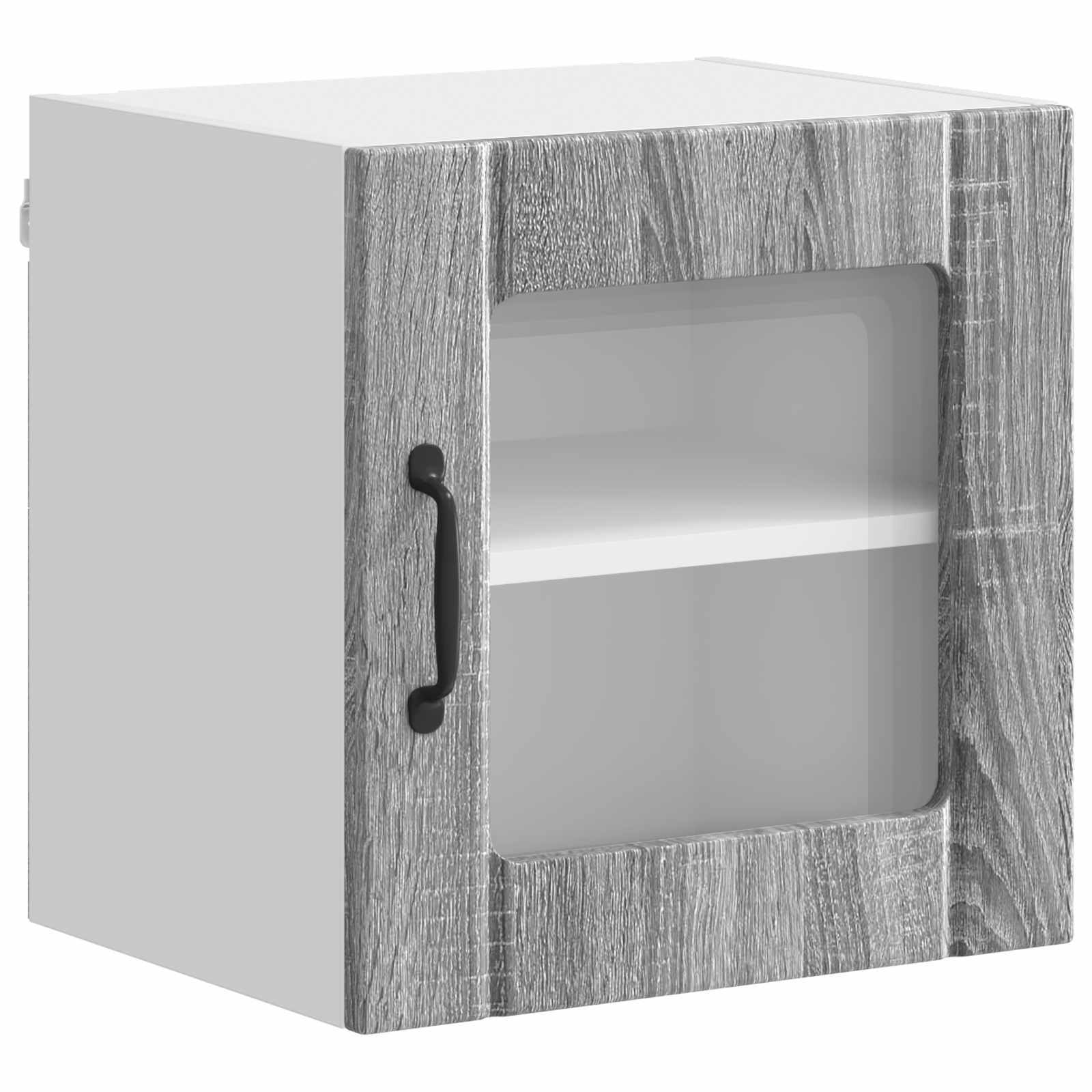 vidaXL Armario de vidrio para pared LUCCA 2 uds. Madera de Ingeniería 40 x 31 x 40 cm Multicolor