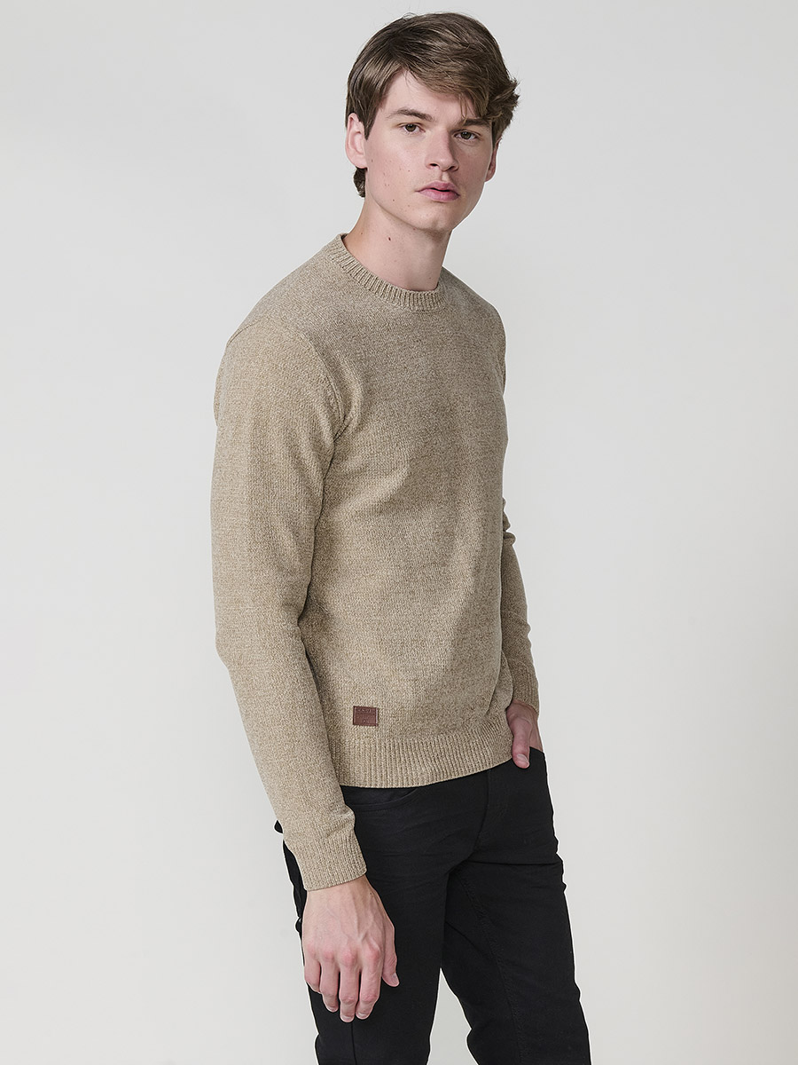 Koroshi - Jersey de punto hombre con acabados rib en cuello, puños y bajo, 90% poliéster y 10% poliamida, modelo 2521TR68