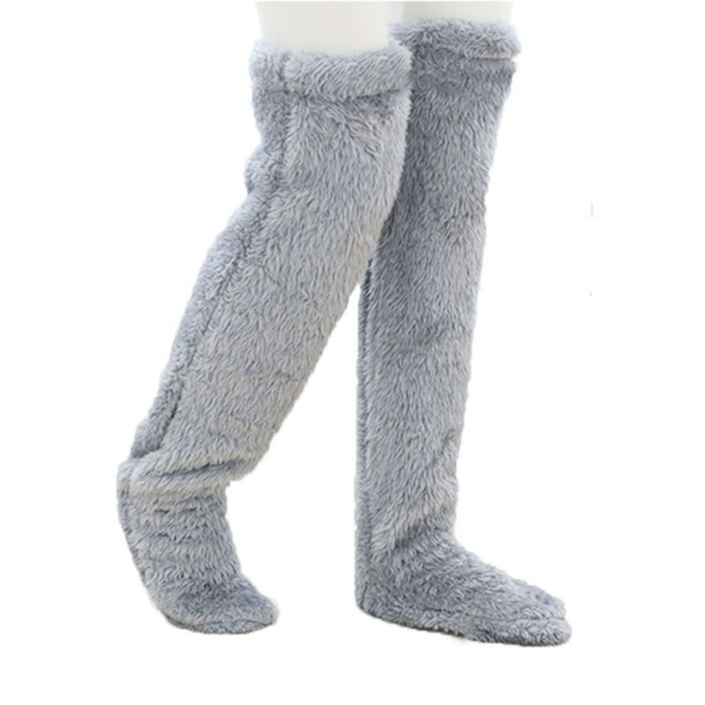 TK Calcetines cálidos y esponjosos de felpa para mujer, calcetines suaves de invierno, calcetines hasta la rodilla de forro polar, Otoño/Invierno