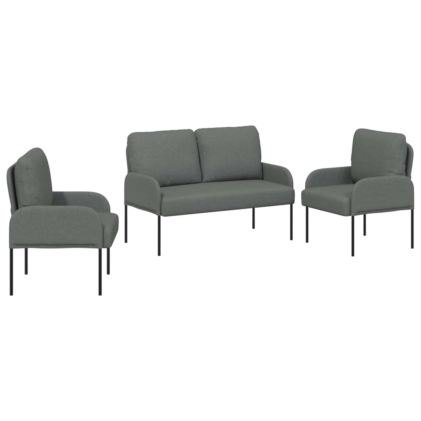 vidaXL Juegos de sofás 3 uds. Madera contrachapada Multicolor