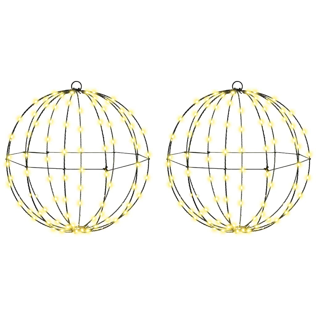 vidaXL Luz de adorno navideño 2 uds. 240 LED Multicolor Diámetro 40 x 42 cm