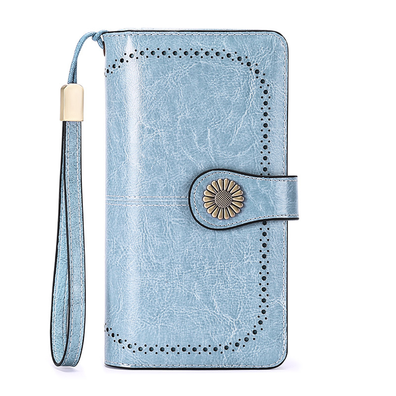 Billeteras de cuero para mujer, tarjetero de crédito con bloqueo RFID, pulsera de gran capacidad | with RFID Blocking, Large Capacity, Wristlet, with RFID Blocking, Large Capacity, Wristlet