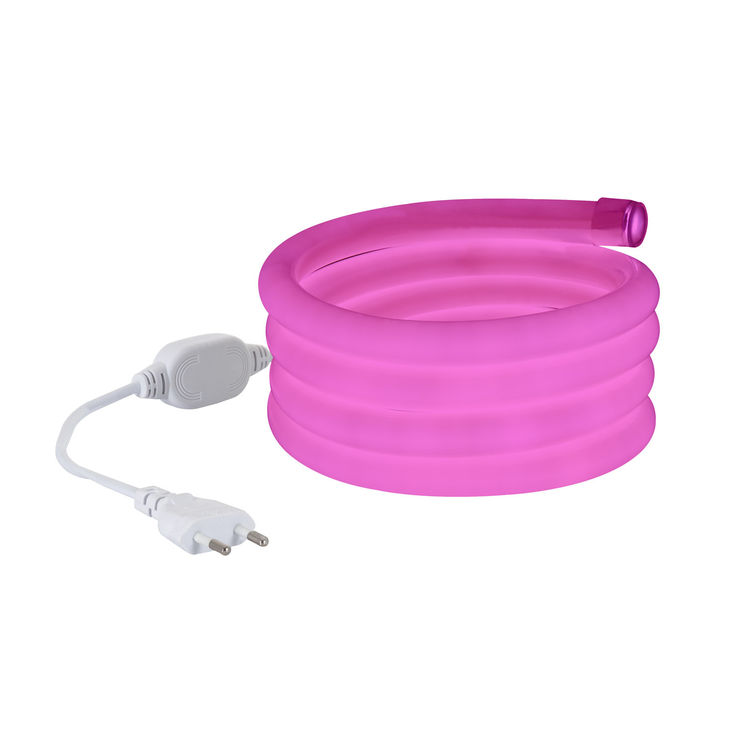 Ledkia Tira Neón LED Regulable 220V AC 120 LED/m Circular 360 Rosa IP67 a Medida Corte cada 100 cm