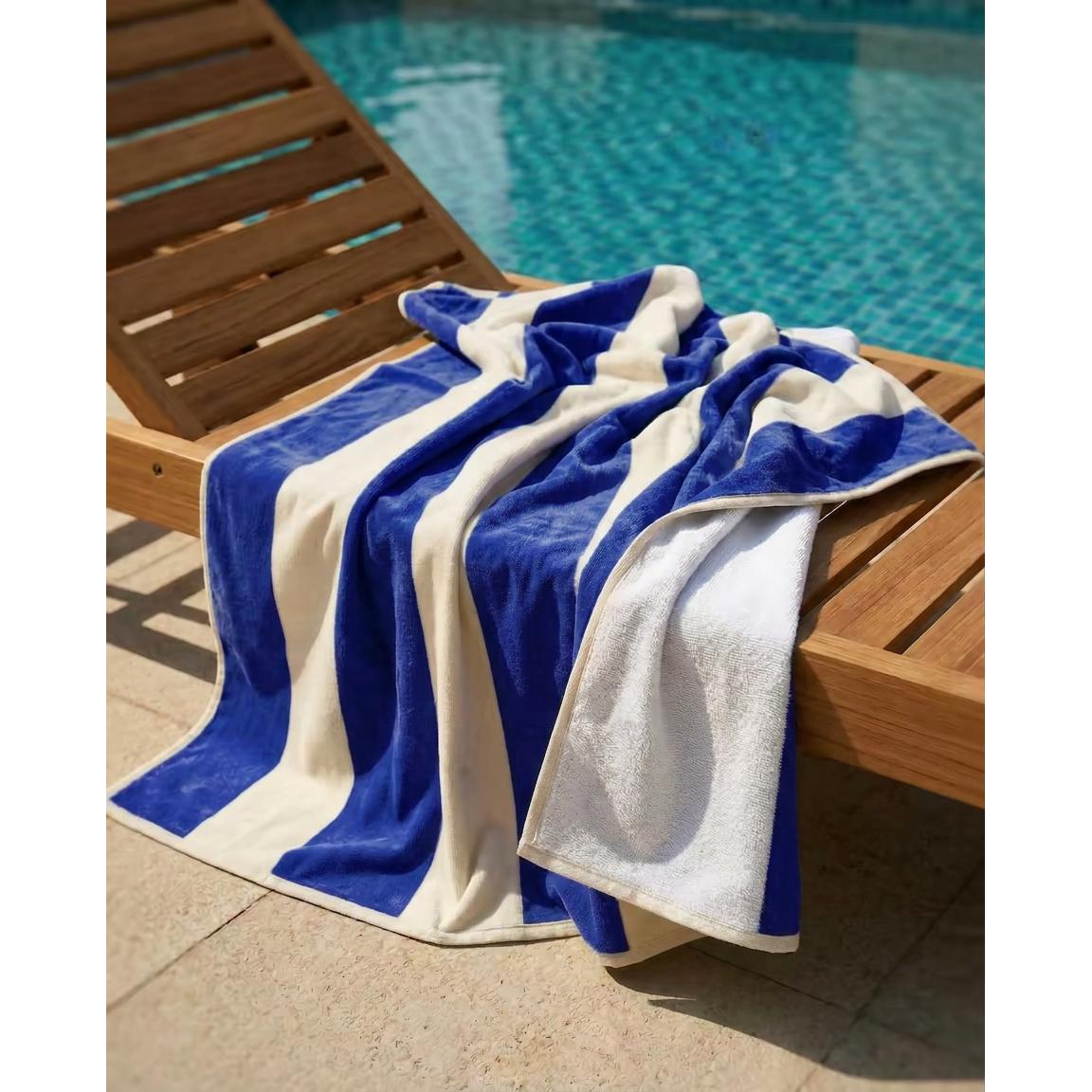 Toallas de Playa Grandes 100% Algodón 100x170 cm - Toallas Rayadas XXL Suaves y Absorbentes con 4 Diseños Modernos Playa y Piscina- Mommata