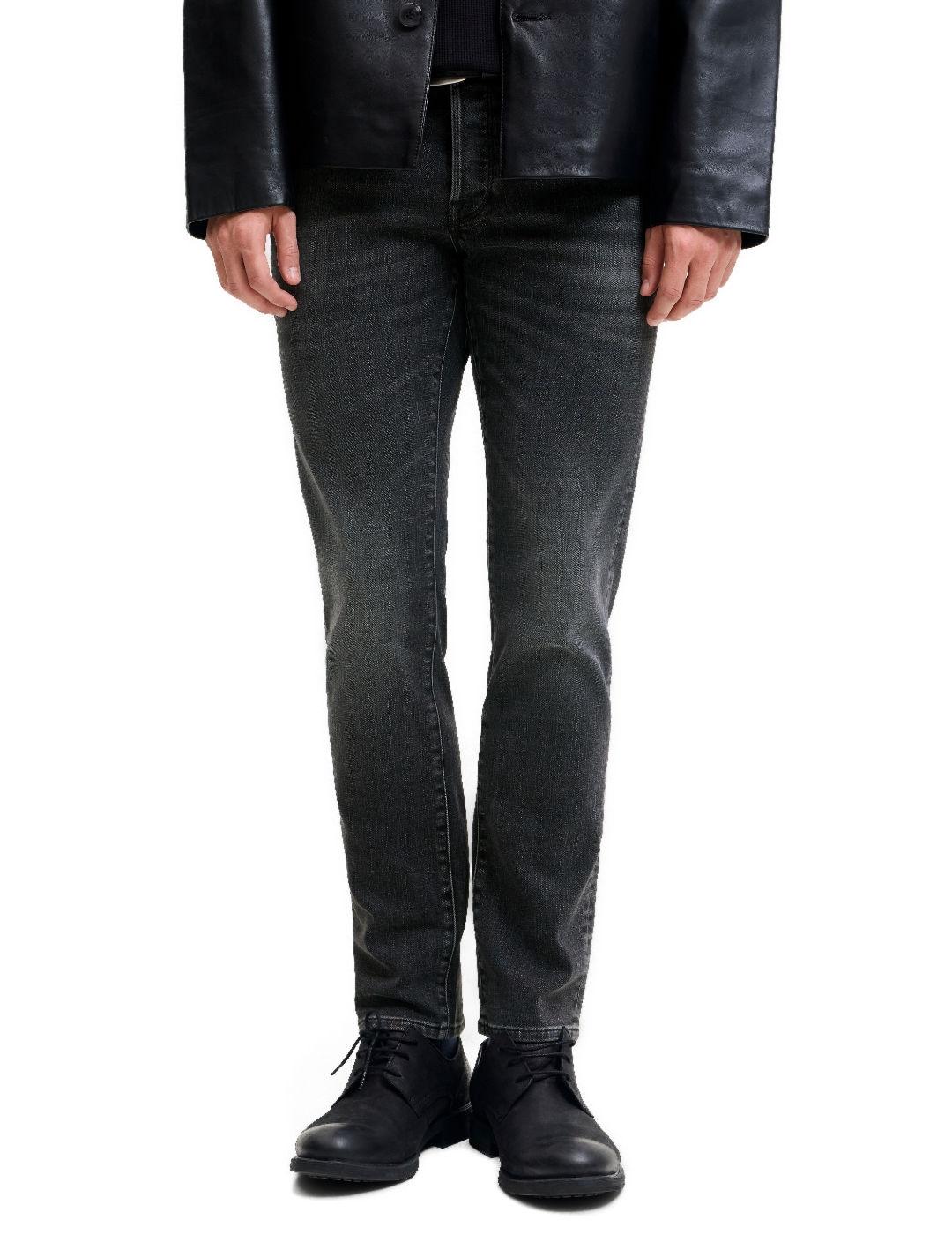Vaquero Jack&Jones Genn Fox negro desgastado para hombre