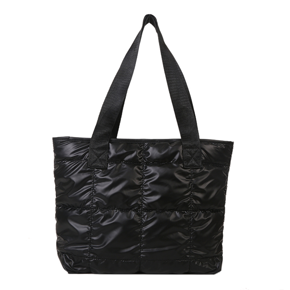 TK Bolso De Mujer De Moda Tote Gran Capacidad Almohadillado De Algodón Cuadrado Superior Sólido Para Trabajo En La Oficina