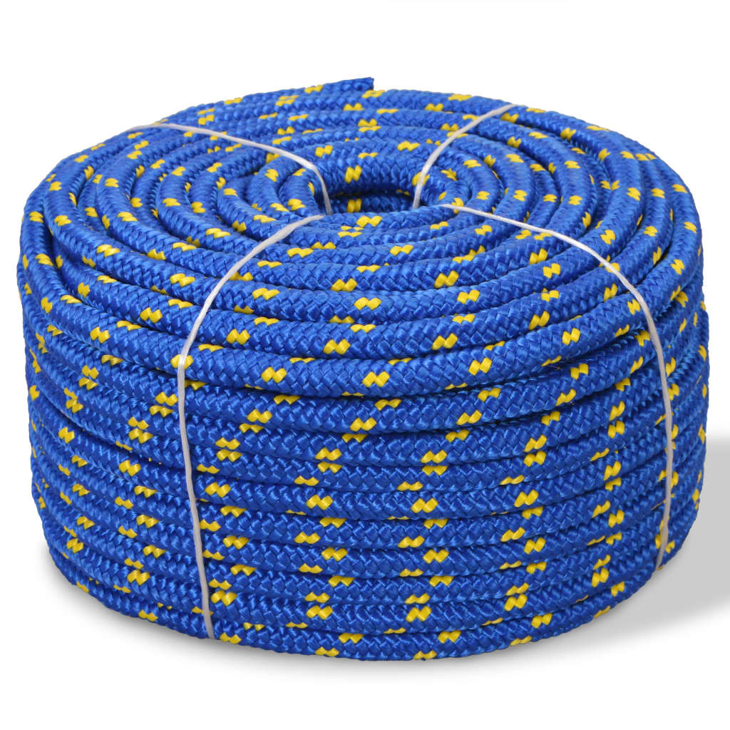 vidaXL Cuerda de barco polipropileno 8 mm 100 m cuerda Color Amarillo,  Blanco,  Azul y mas