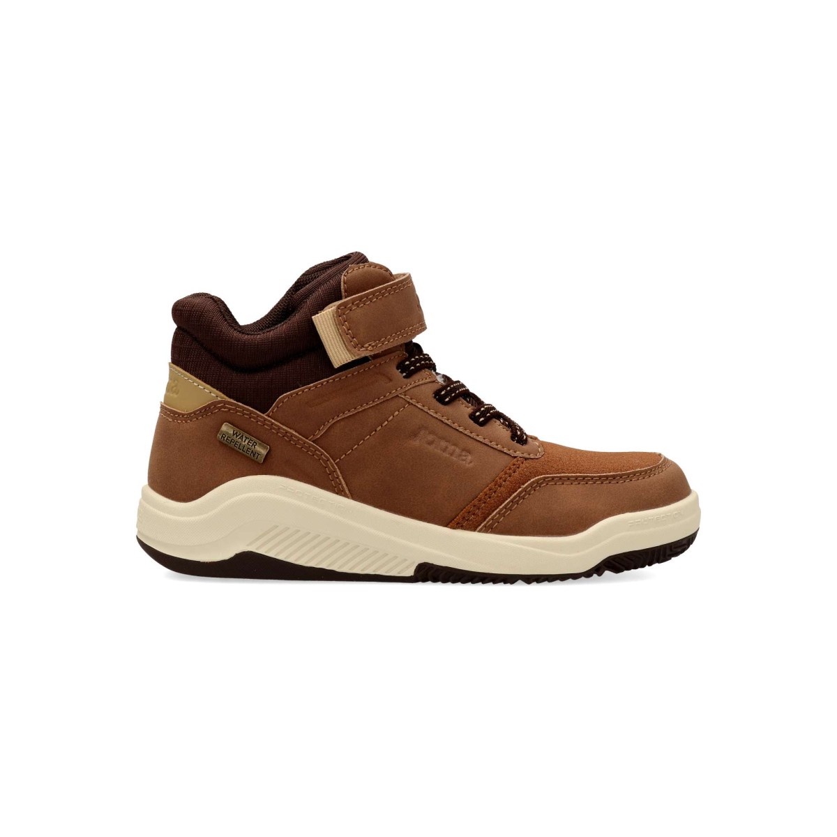 Joma - Botín deportivo Torcon JR para niño, estilo casual con cierre de velcro y cordones elásticos, fabricado en piel sintética y suela de goma antideslizante, resistente y práctico para colegio