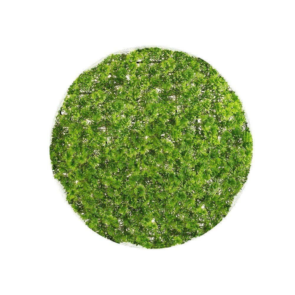 Bola boj artificial Verde de PVC, diámetro 16 cm Con tratamiento UV. Decoración interior y exterior. MONTY