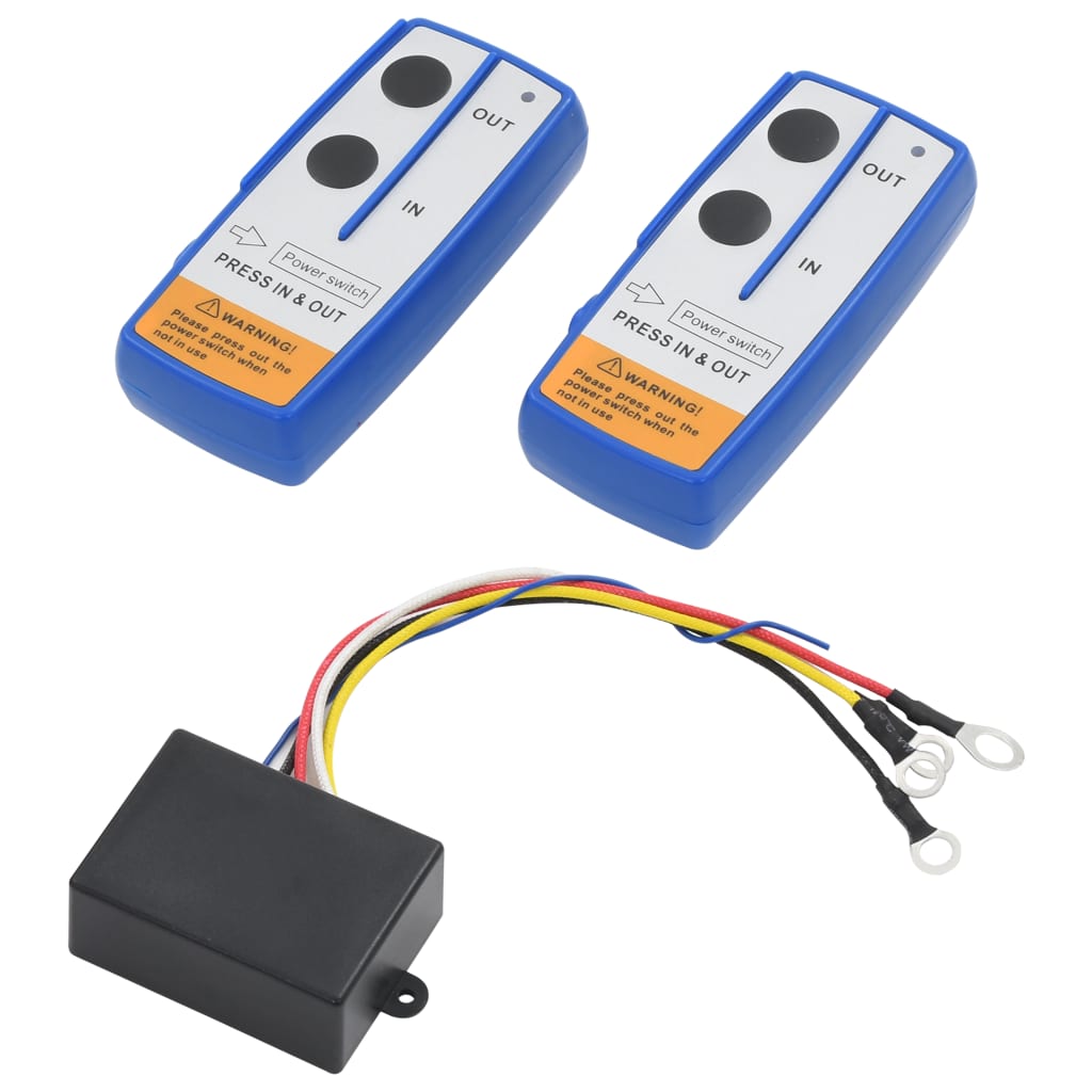 vidaXL Control remoto inalámbrico para cabrestante 2 uds. con receptor