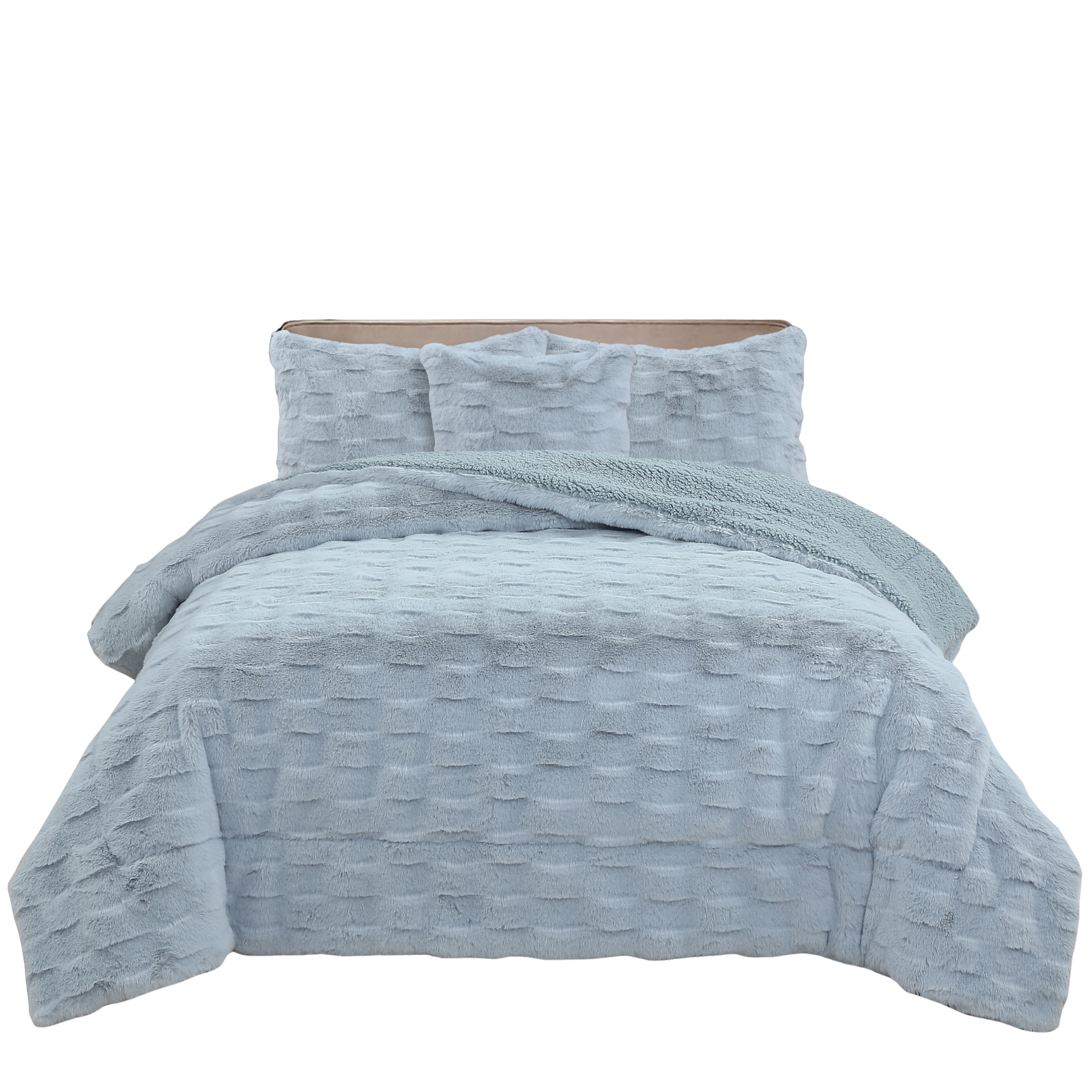 Novotextil Edredón de Invierno Sherpa Extra Grueso 560 g/m² Cama 90 a 180 – Efecto Borreguito Suave con 1 o 2 Fundas de Almohada 50x70