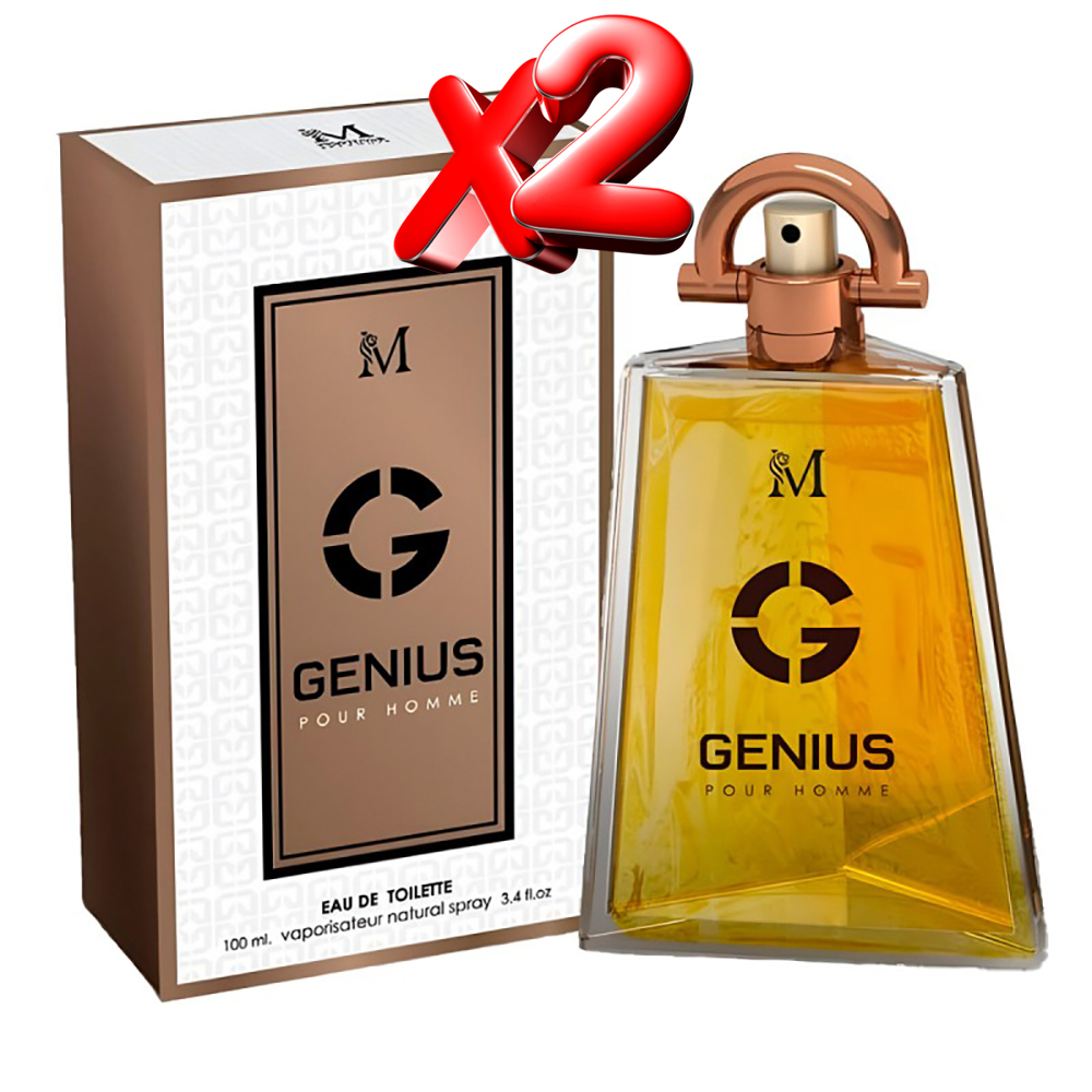 2 Unidades Genius Eau De Toilette Para Hombre 100Ml Montage Brands Fragancia Inspirada En Otros Perfumes Pour Homme Colonia