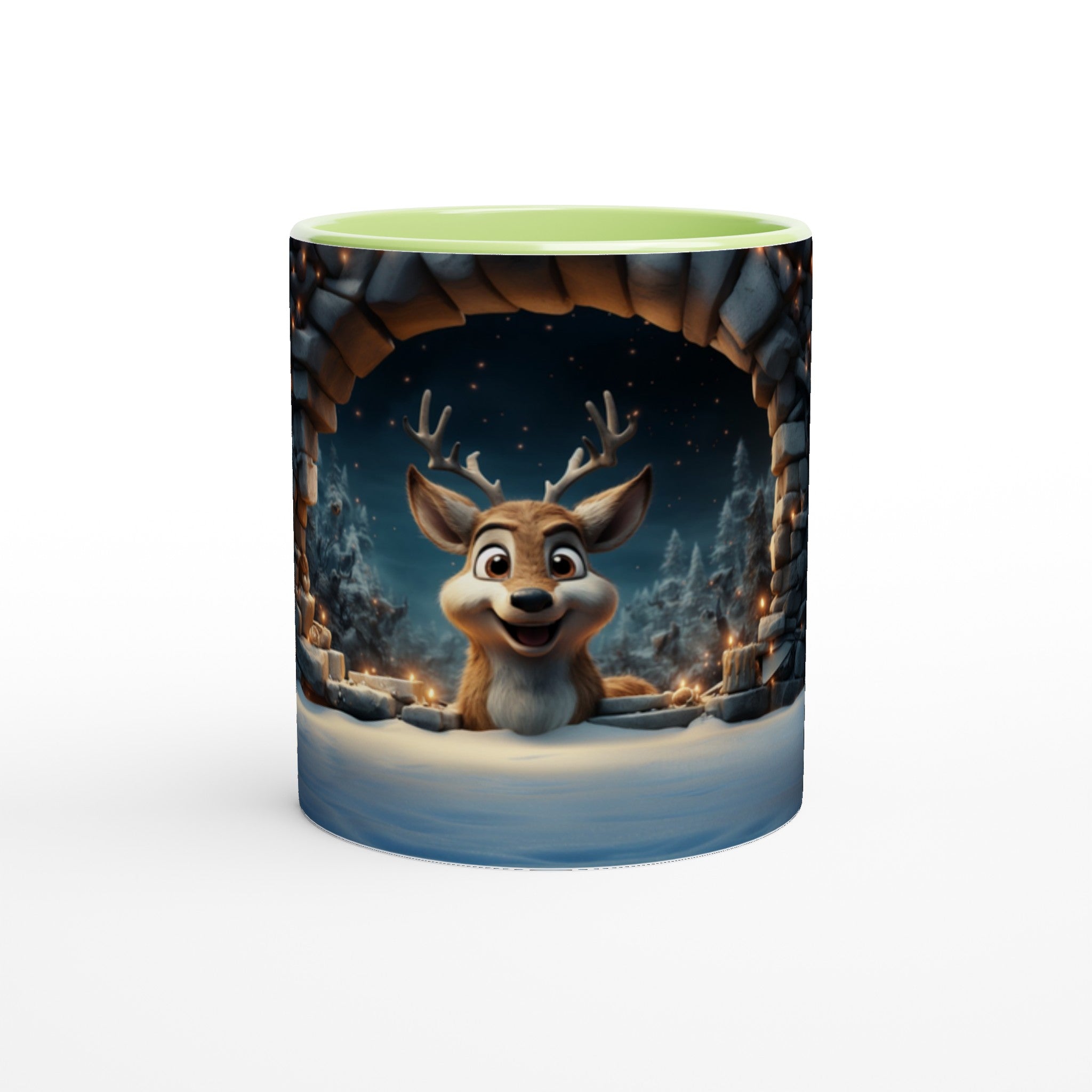 Taza de Reno Navideño - Regalo Original de Navidad - Cerámica de Alta Calidad - Aptas para Microondas y Lavavajillas