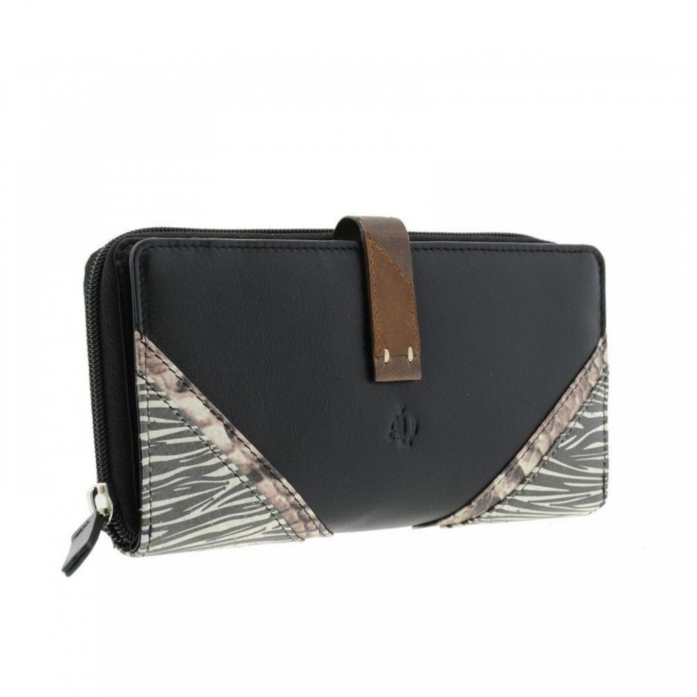 Billetero Sra. Saban 4120, Marca Adapell, Fabricado en Cuero, Variedad de color, Dimensiones: 18cm x 9,5cm x 3,5 cm