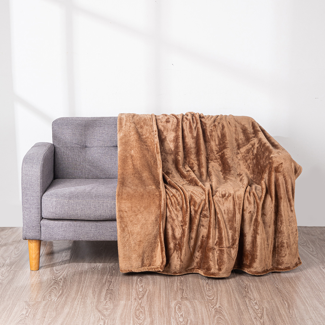 HOMESOL® Manta sedalina para Cama Sofá y Sillón, Manta Polar Lisa de Tacto Suave Super Caliente para Adulto y Niño,Sin Arrugas
