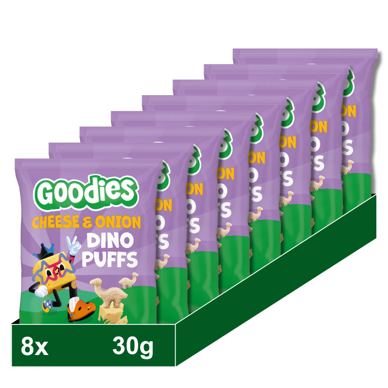Goodies Snack para niños sabor Cheese&Onion 9x30g