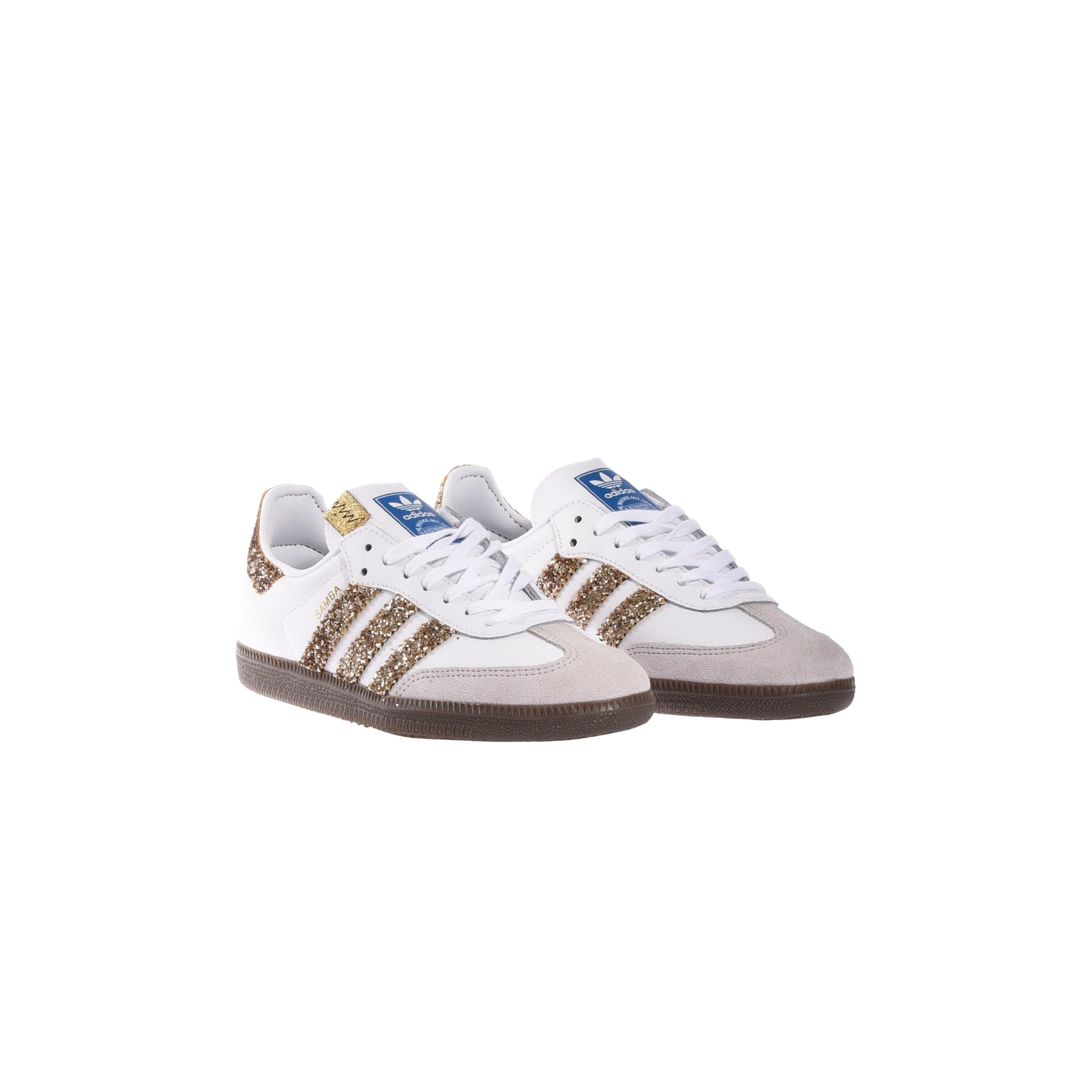 Adidas - Samba Glt Gold - Sneakers Blancas - Mujer