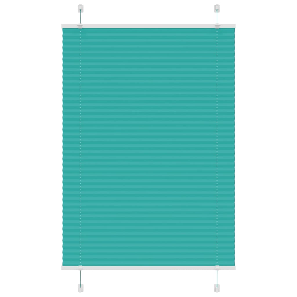 vidaXL Estor Plisado verde petróleo 85x100 cm Tela Ancho 84,4 cm