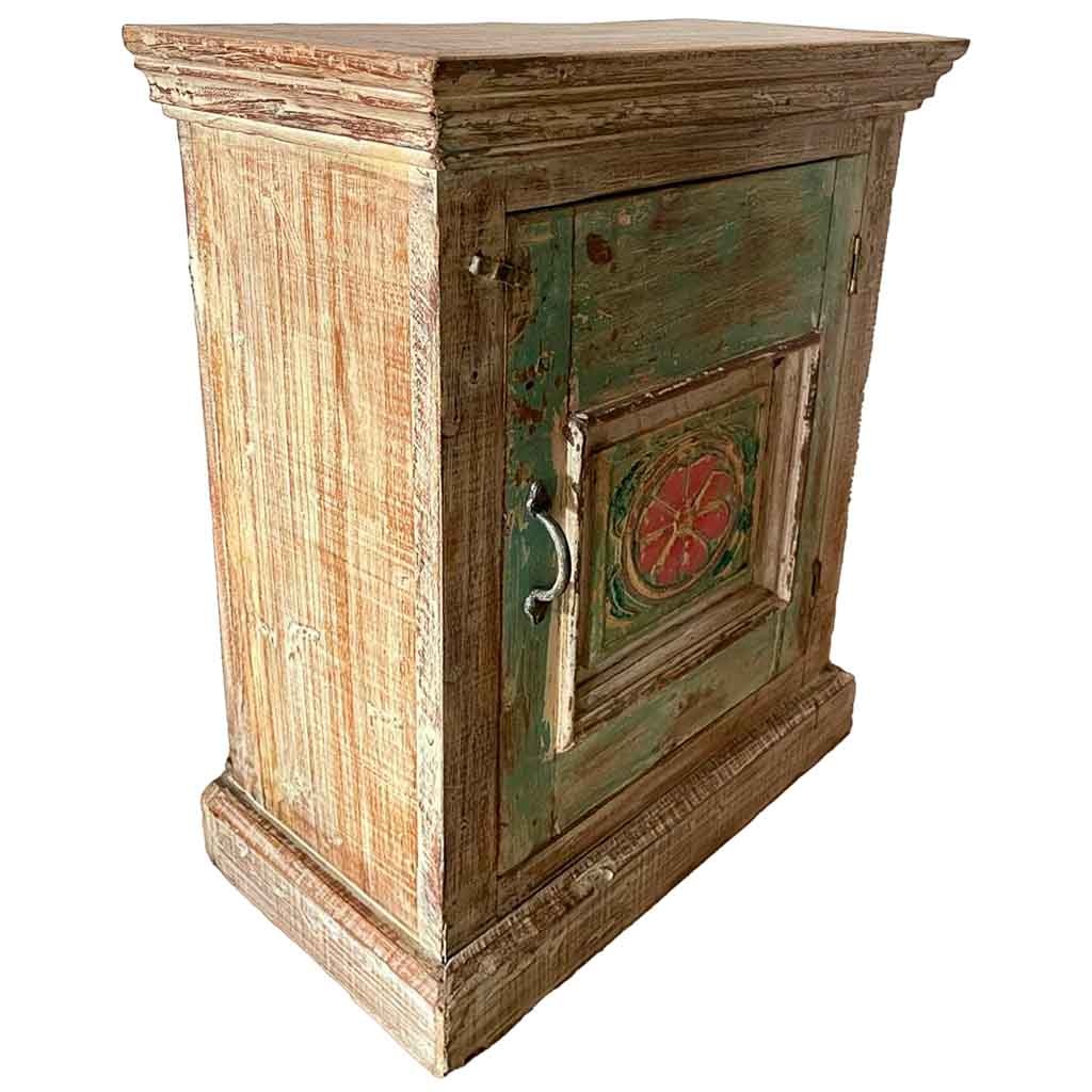 Wonderlust Deco - Mesita de madera acabado artesanal marrón 53x27x69h cm Marrón 53x27x69