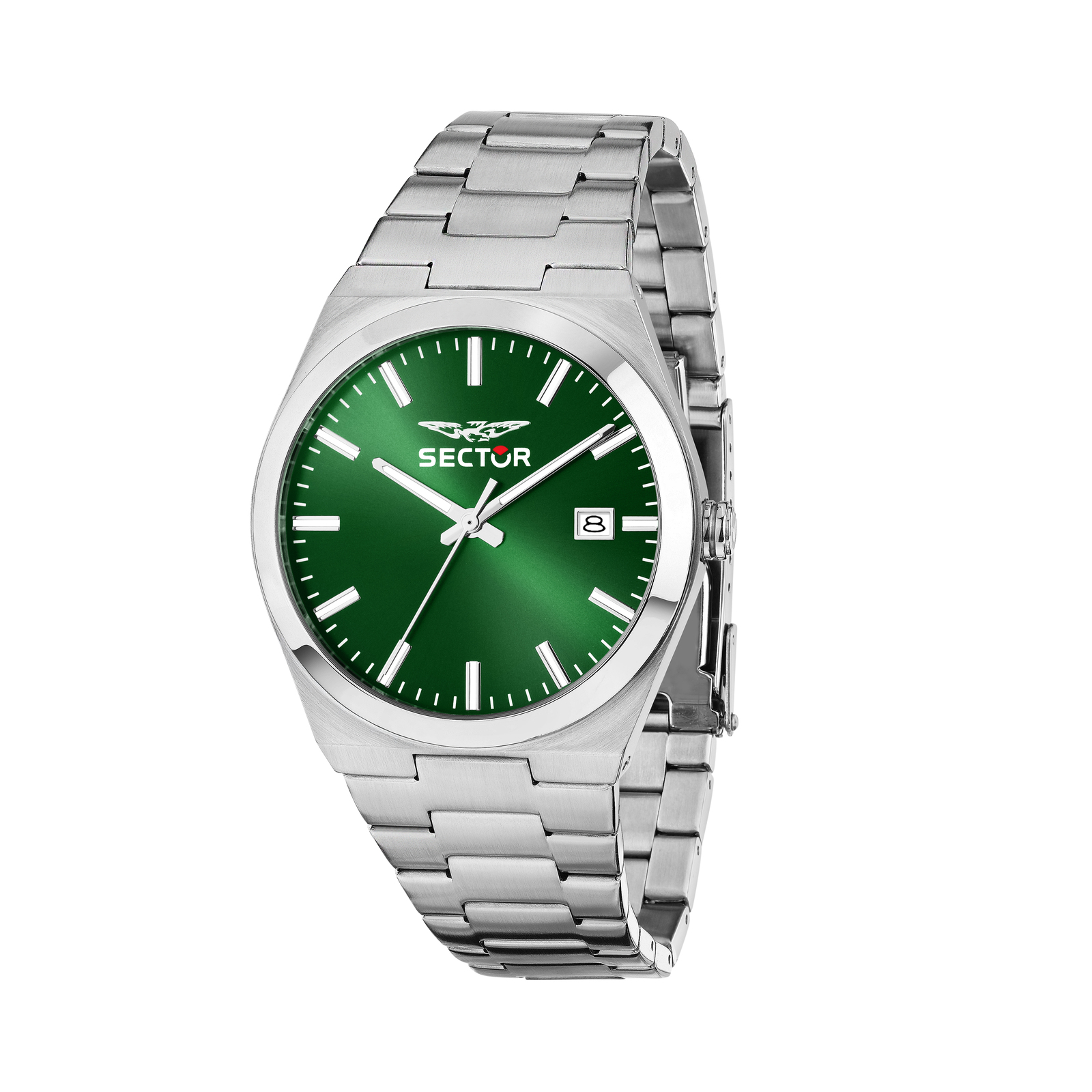 Sector Reloj Hombre Caja De Acero Pulsera Acero De Color Plata Resistente Al Agua 5 Atm R3253301002