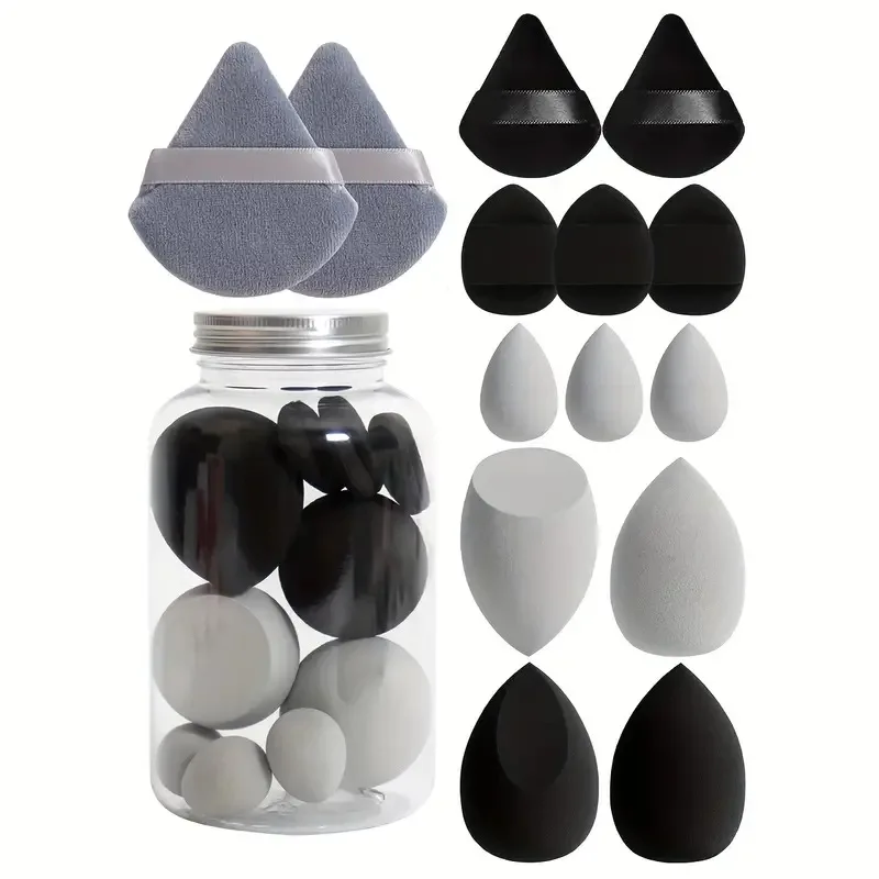 TK 12/14Pcs Esponja De Maquillaje Blender Beauty Egg Puf Cosmético Para Fundamento Y Polvo Accesorios De Belleza Para Mujeres Herramientas De Maquillaje