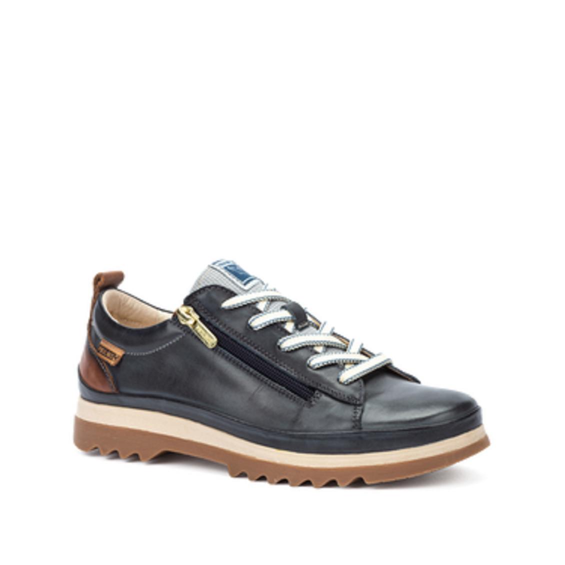 PIKOLINOS VIGO W3W-6979 zapato deportivo con cordones y cremallera, en piel de primera calidad, plantilla extraible.