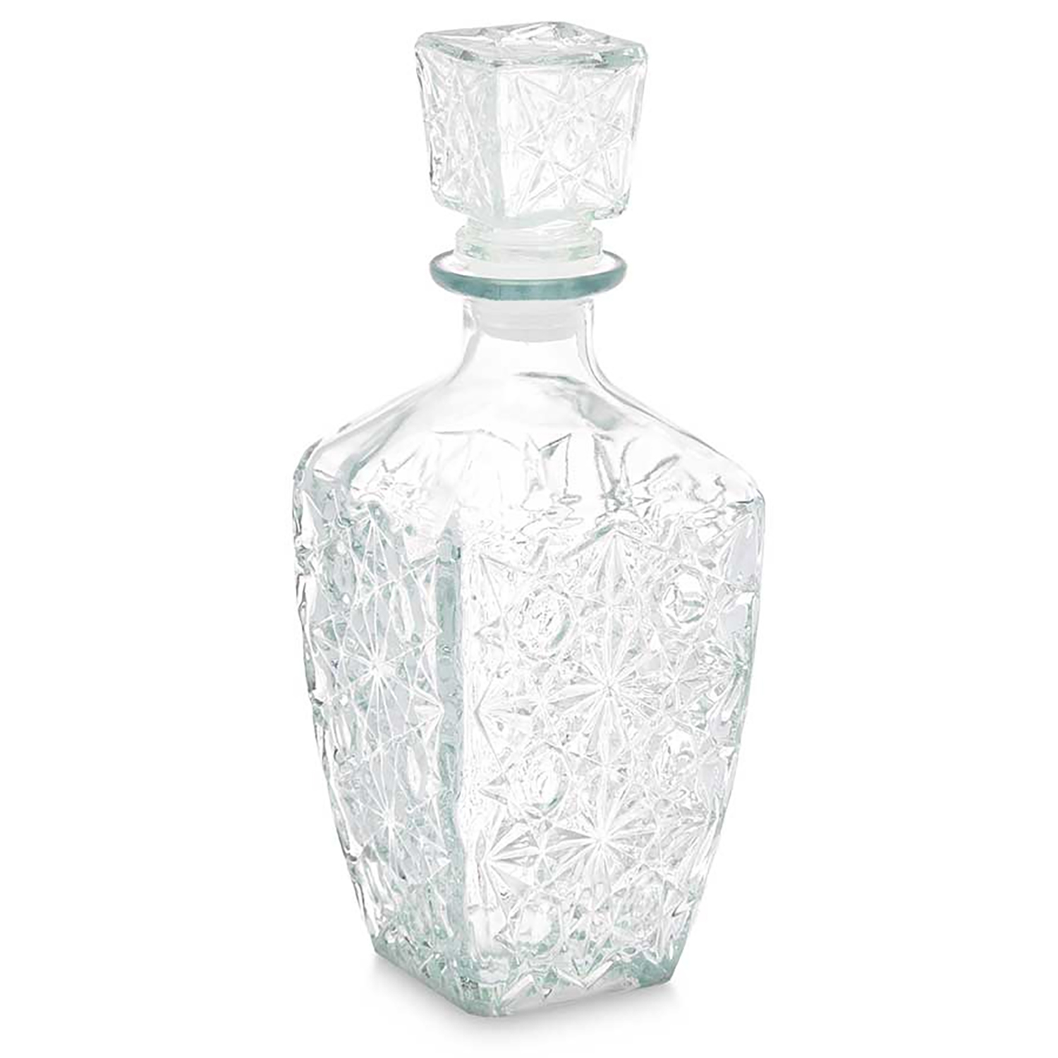 DAM. LICORERA TALLADA ESTRELLA 900ML 9x9x24,5 cm.