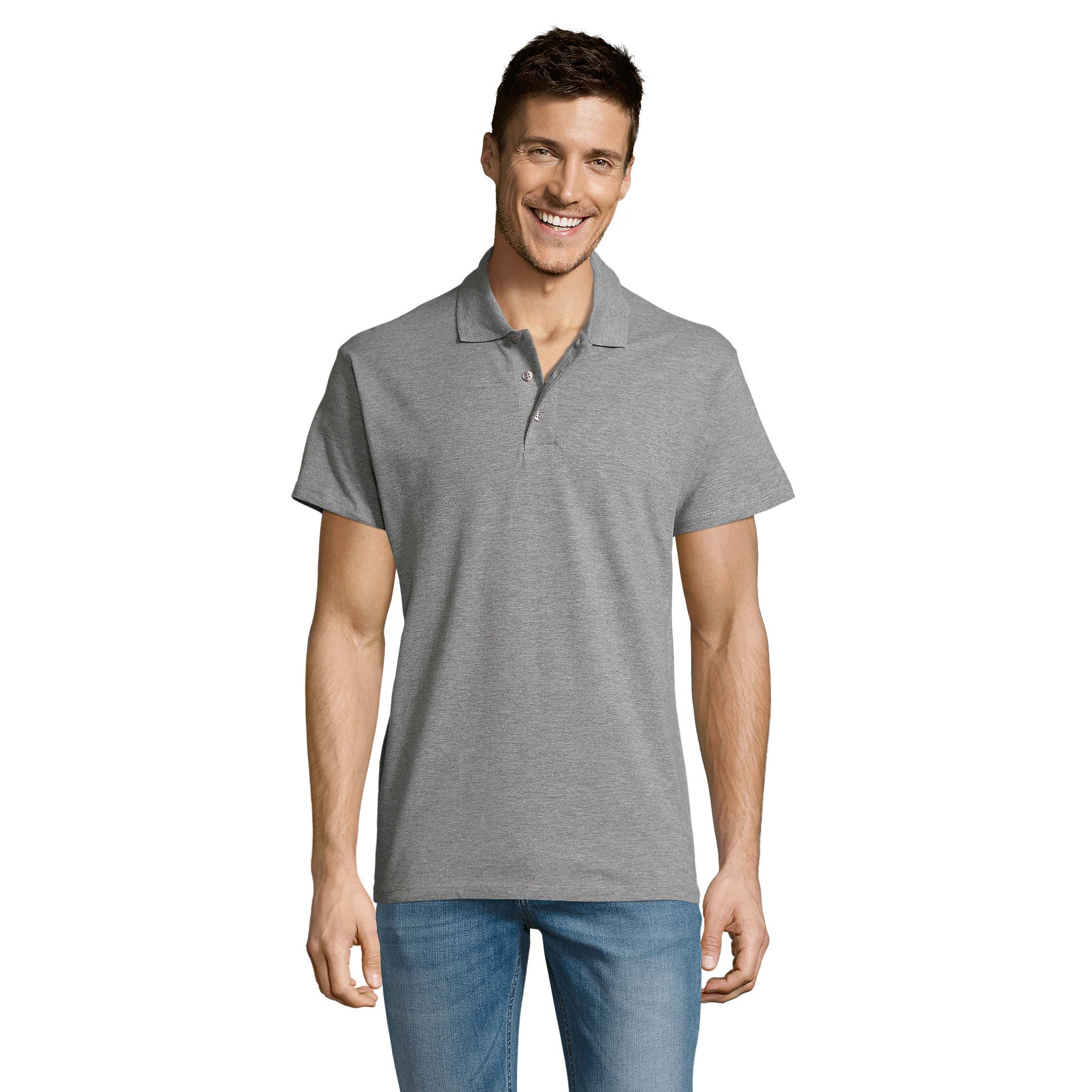Polo para hombre Marnaula de manga corta con cuello acanalado de 3 botones - Algodón peinado