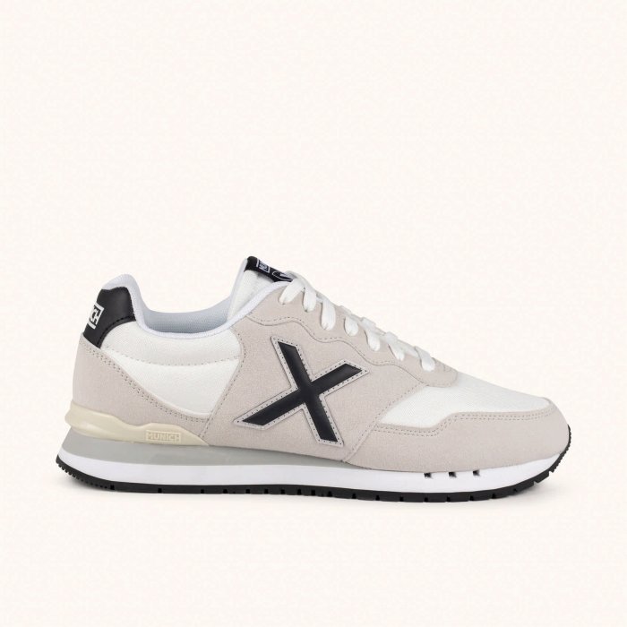 Zapatillas Munich Dash 286 Hombre Blanco - Diseño Elegante y Versátil con Detalles en Gris y Negro