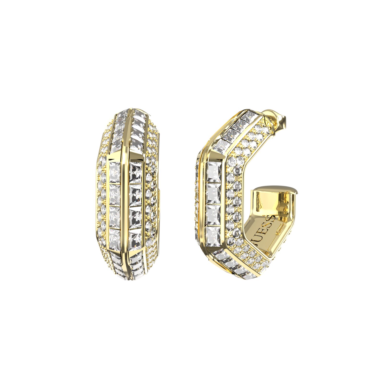 Guess Pendientes Mujer Lioness Queen De Acero Dorado