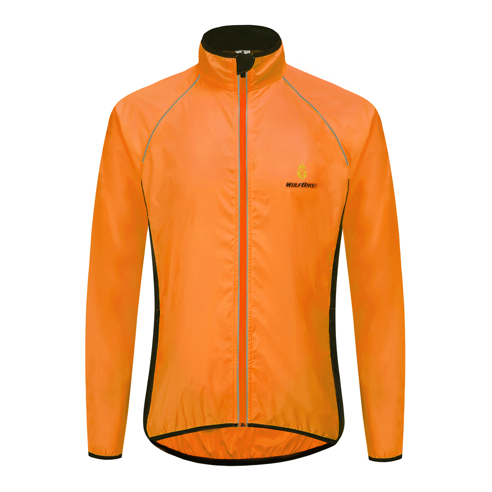 TK Chaqueta Ciclismo Impermeable Y Antiviento Para Hombres Deporte Al Aire Libre Senderismo Correr Transpirable Con Bolsillos Reflectante