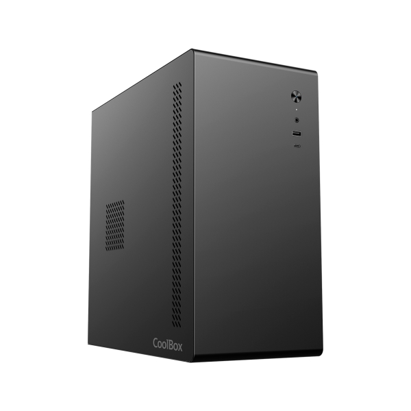 Coolbox m640c caja torre microatx - tamaÃ±o disco soportado 3.5”, 2.5” - usb-a 3.2 gen1, usb-c 3.2 gen1 y audio hd - fullmetal - fuente 500w - color negro
