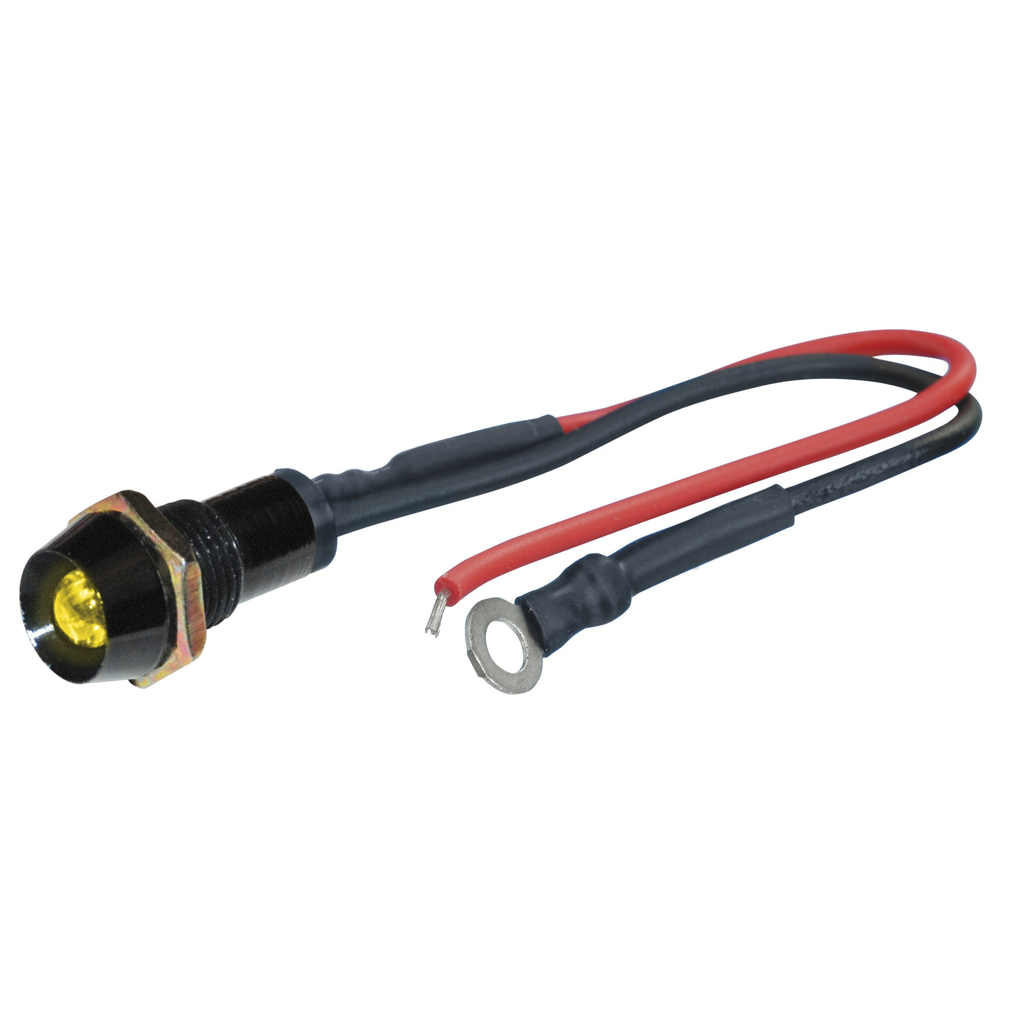 FOLIATEC LUZ LED CONTROL NEGRO AMARILLO 1 PIEZA Ø 10 MM