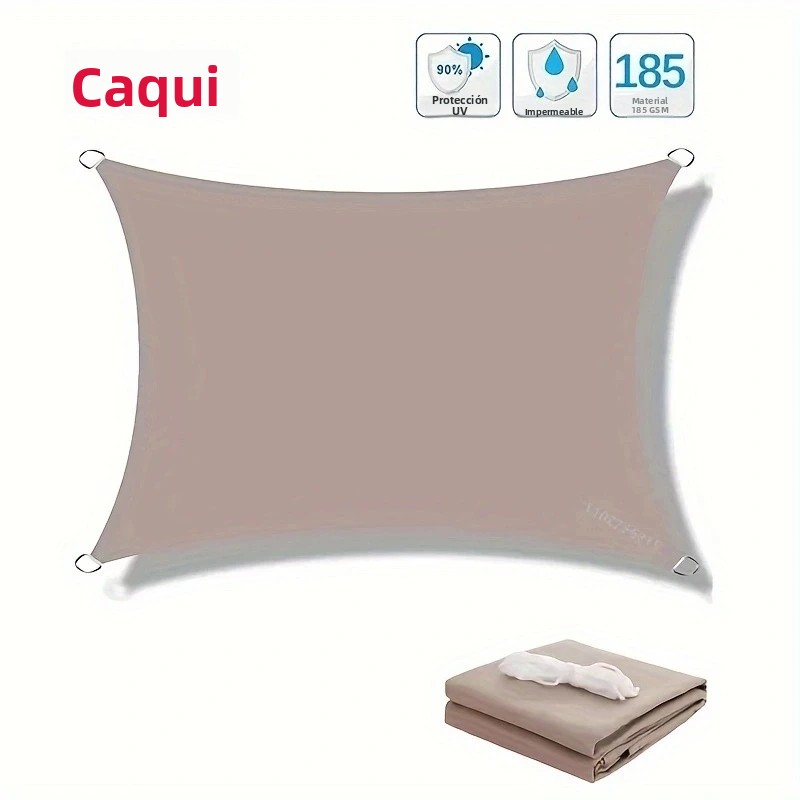 TK Sail Rectangular De Protección Solar Impermeable Bloqueo UV Para Actividades Al Aire Libre Terraza/Jardín/Piscina/Aparcamiento