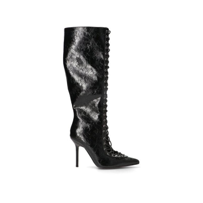 Bota Weekend Ideal Shoes - Mujer - Tacón Alto - Modelo C-397 - Color Negro