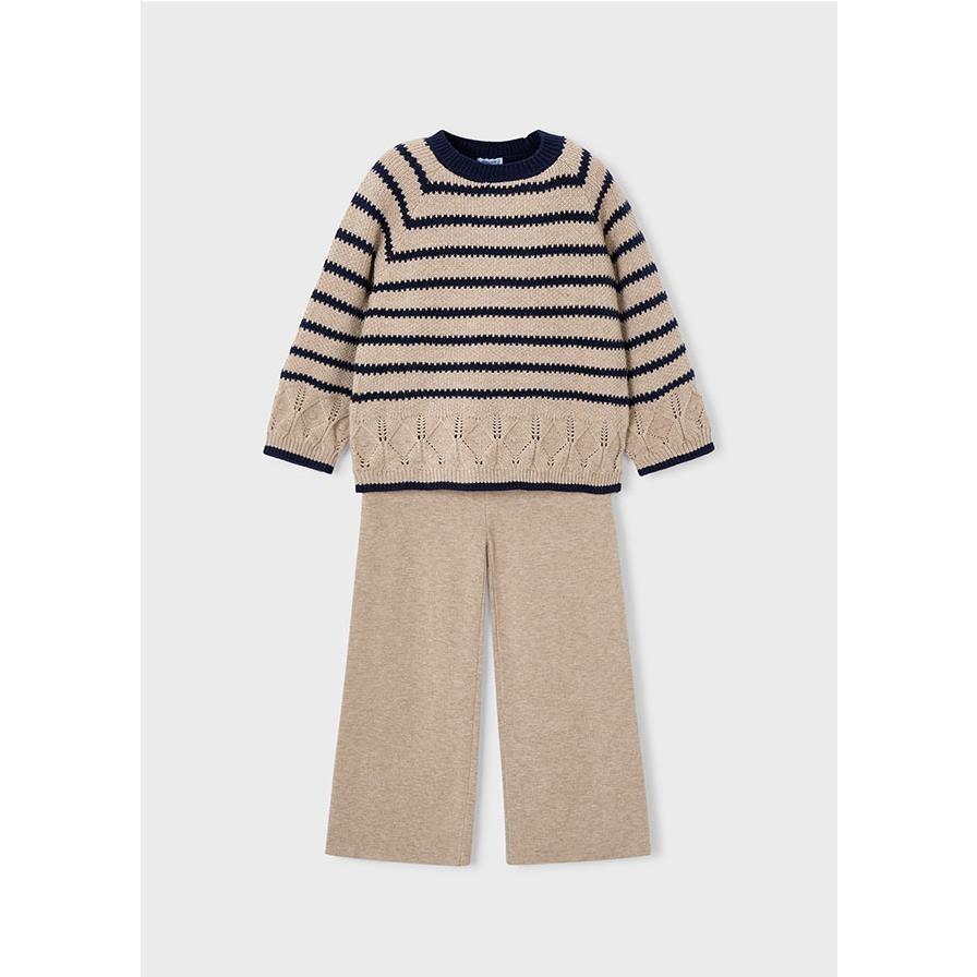 Mayoral - Pantalón tricot de rayas para mujer, cómodo y elástico, ideal para uso diario y ocasiones informales, conjunto ropa mujer