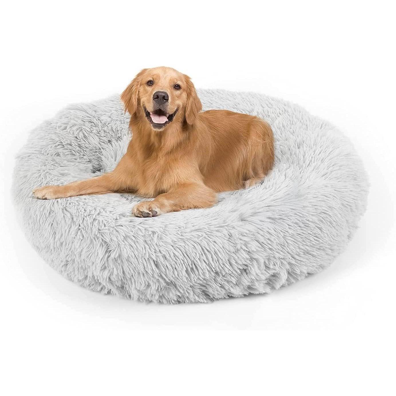 TK Cama Para Perro Confortable En Forma De Donut Ultra Suave Y Lavable Sofá Caliente Para Invierno Cama Para Gato Muebles Para Mascotas