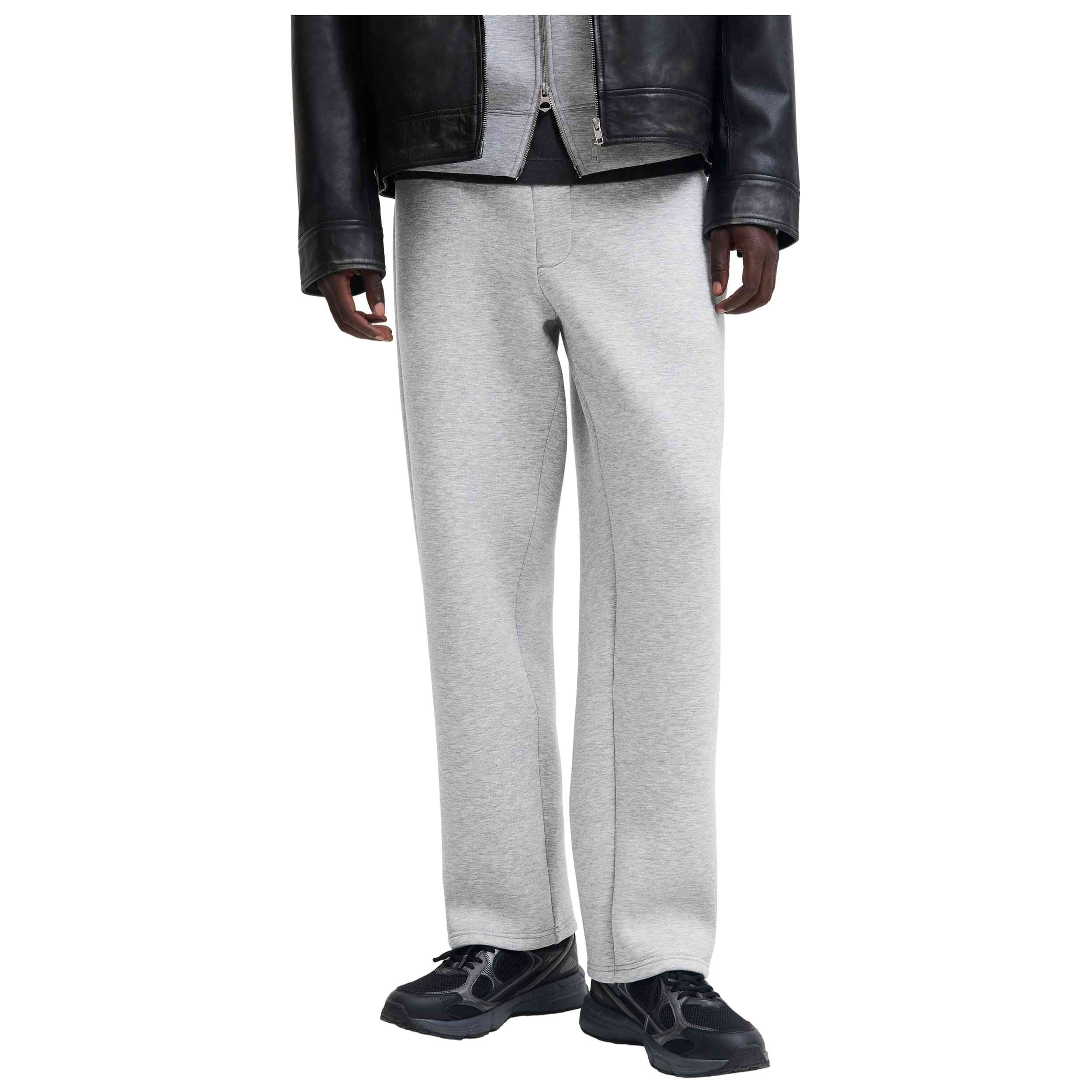 Pantalón Jack & Jones Scuba Loose Fit Pernera Ancha Light Grey Melange