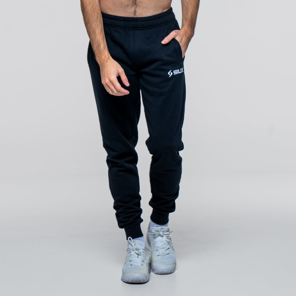 Siux - Pantalón de Pádel Negro Basic - Elástico y Transpirable para Máxima Movilidad - Ropa Deportiva para Pádel - Pantalón Deportivo - Tejido Elástico - Tejido Transpirable