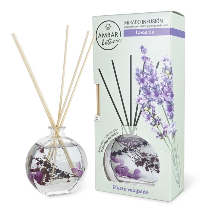 AMBAR MIKADO INFUSION LAVANDA AMBAR BOTANIC 75ML AMBIENTADOR MIKADO 4x10x22 Cms.